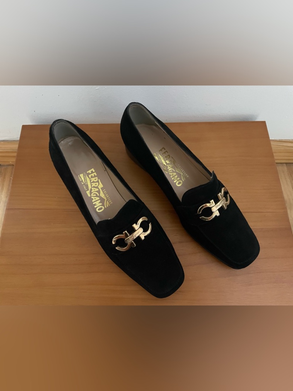 Salvatore Ferragamo Black Suede Loafers - Picture 3 of 9